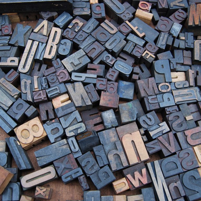 letter wood stamp lot
